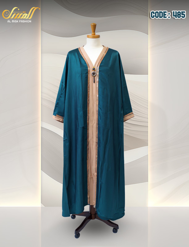 Dubai Crystal Borka 485- Deep Green