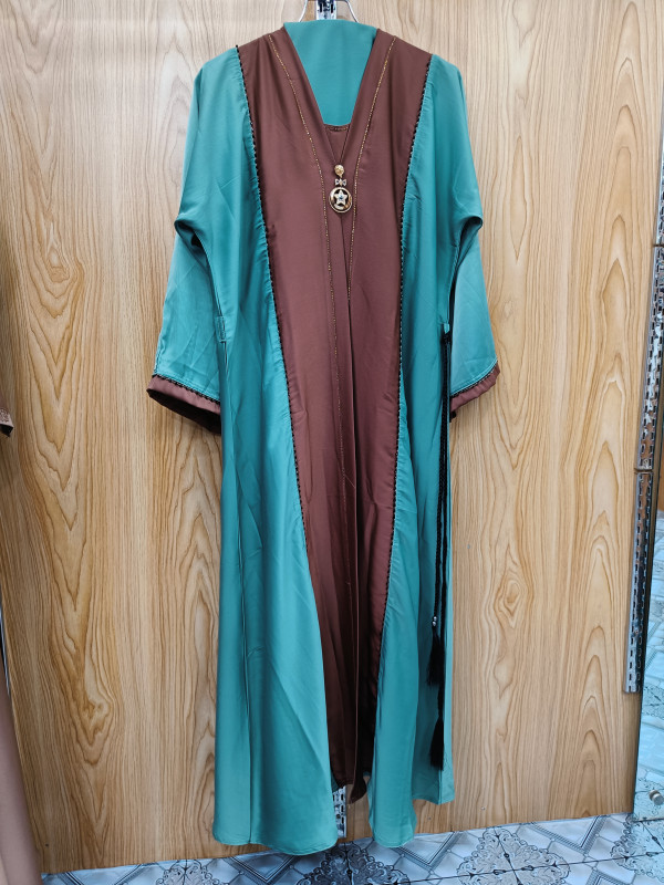 Dubai Crystal Borka 576-Green
