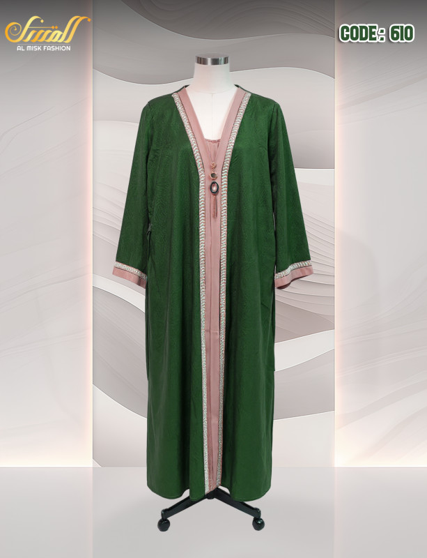 Dubai Crystal Borka 610 -Green